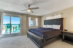 Master bedroom with King size bed and private balcony